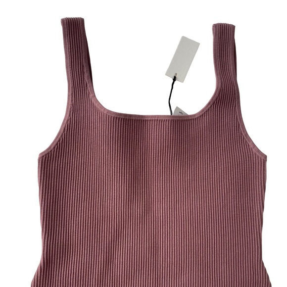 Babaton Sculpt Knit Squareneck Mini Dress in Taupe - Picture 3 of 7